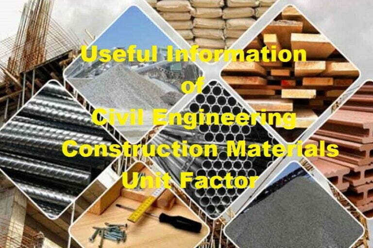 Useful Information of Civil Engineering